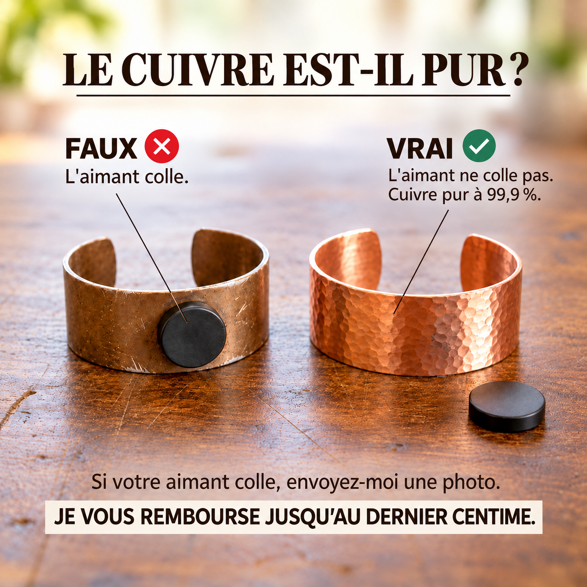 Set de couverts en cuivre pur