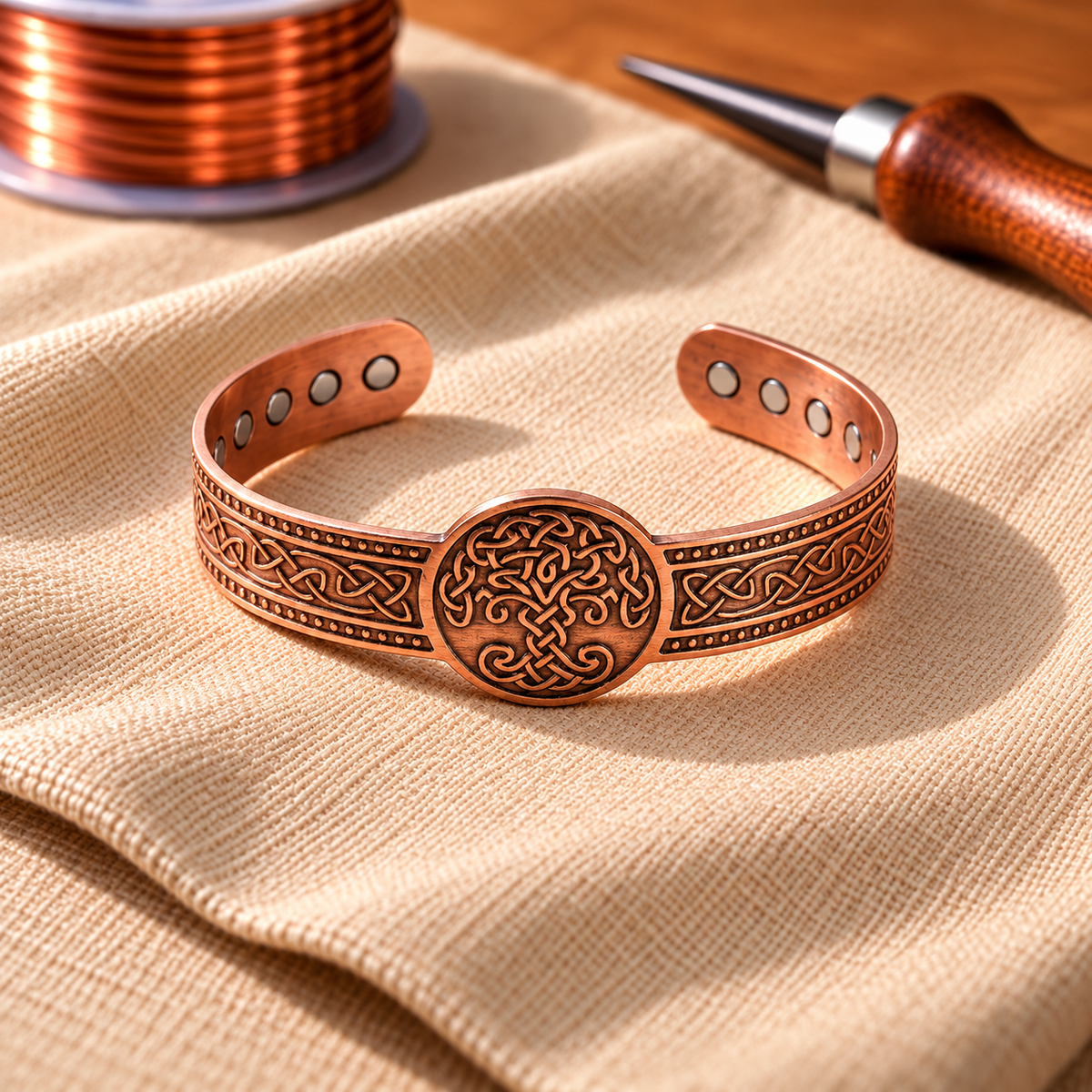 Bracelet en cuivre pur Arbre